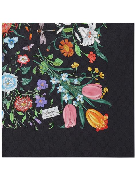 gucci flora gothic print scarf|Gucci Flora silk scarf.